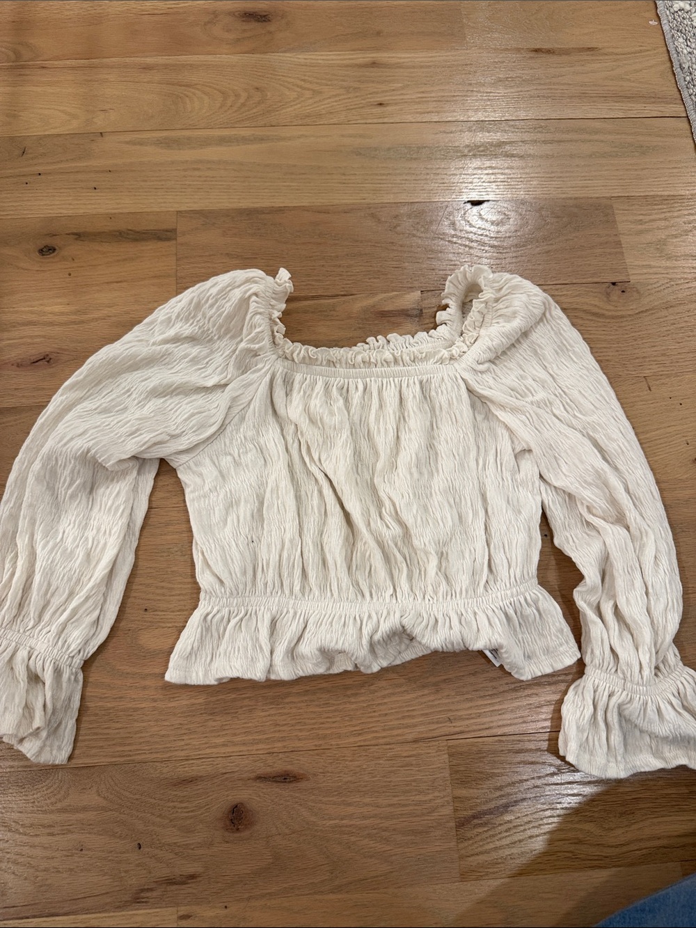 Gap Kid’s Cream Smocked Peasant Top